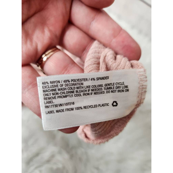 Isabel Maternity Womens Casual Top‎ Pink Short Sleeve Stretch Lace Knit Plus XXL - Picture 6 of 6